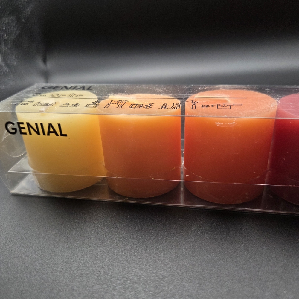 IKEA of Sweden GENIAL 10 Votive Candles Yellow Orange Red New